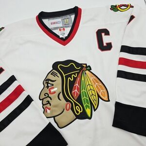 Chris Chelios Chicago Blackhawks CCM Vintage Hockey Stitched Jersey Sz Large 52